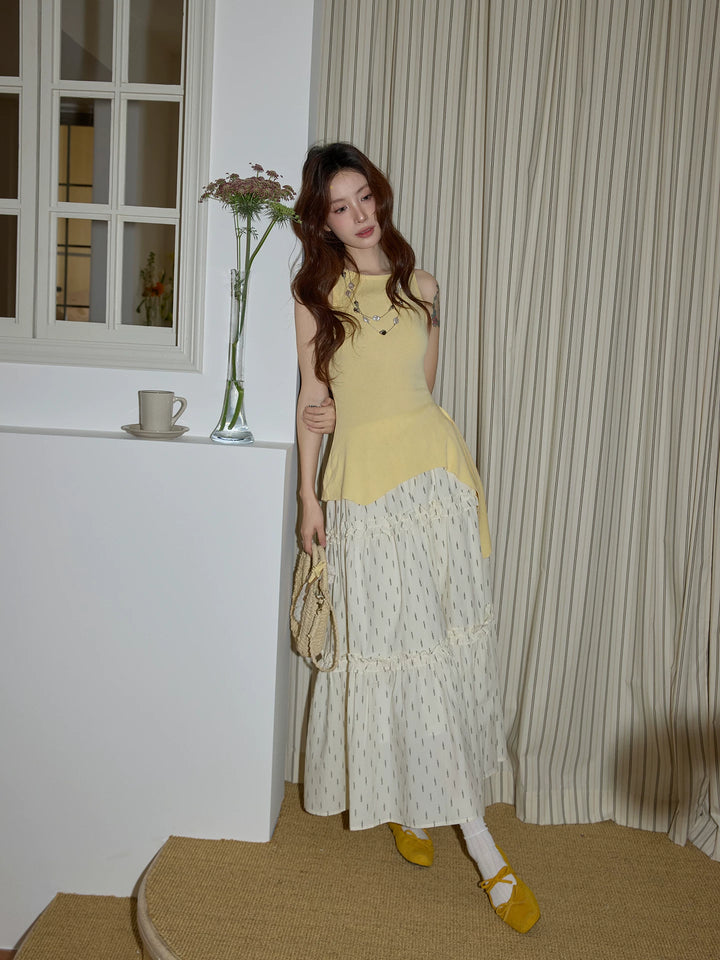 Ivory Breeze Layered Skirt KKLS0329
