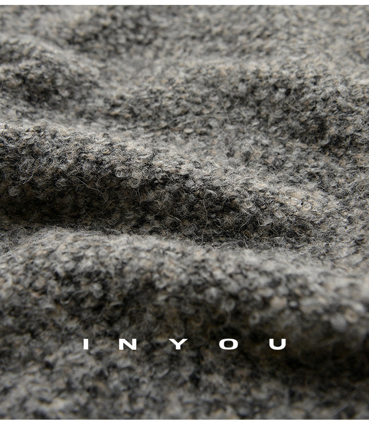 Stone Heather Wool Toggle Coat IYTC0321