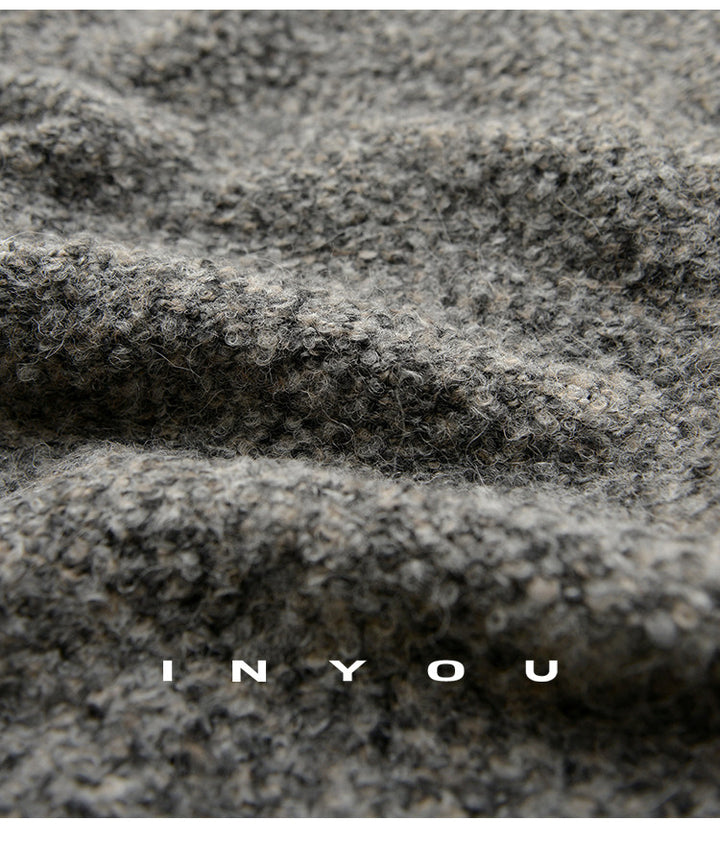 Stone Heather Wool Toggle Coat IYTC0321