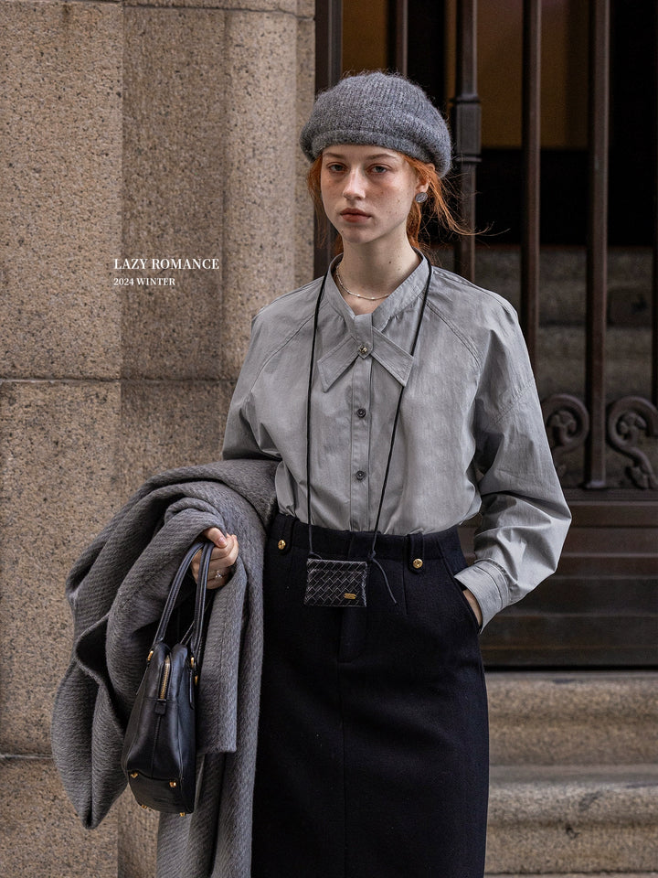 Elegant Bow-Tie Collar Shirt DACS0117