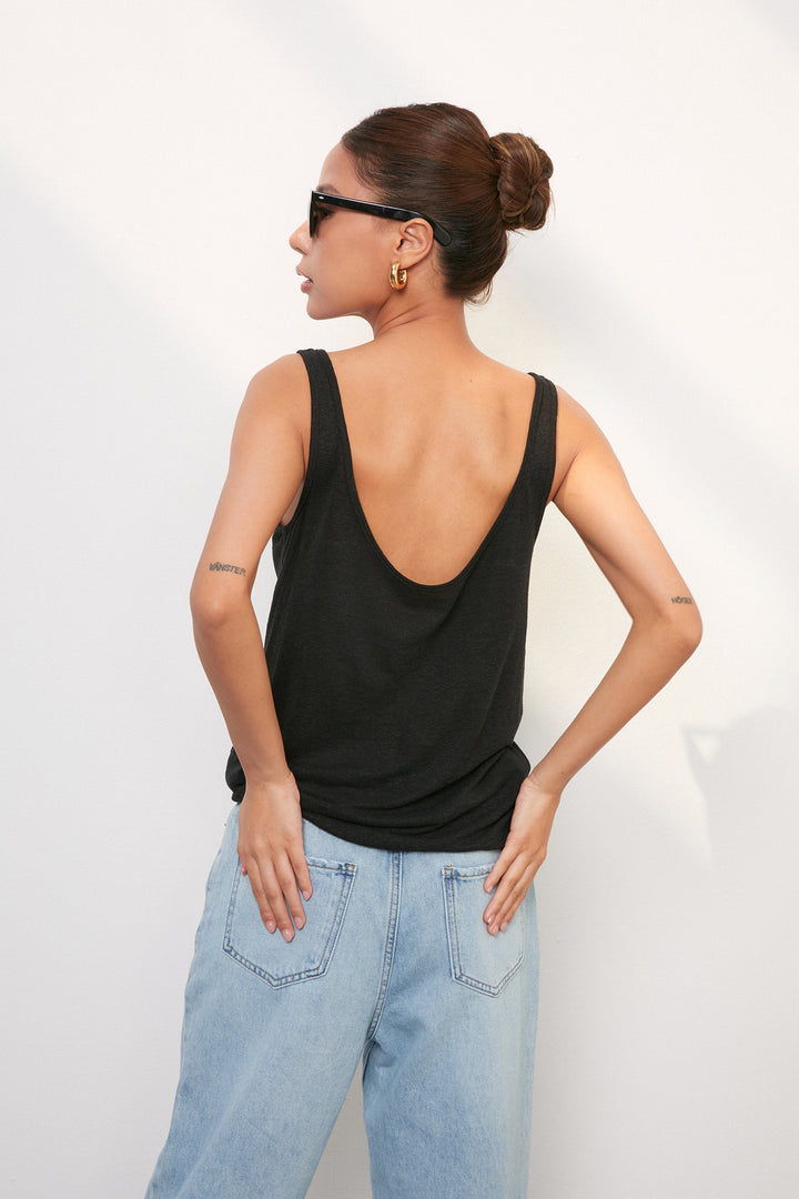 Everyday Scoop Linen Tank DGLT0201