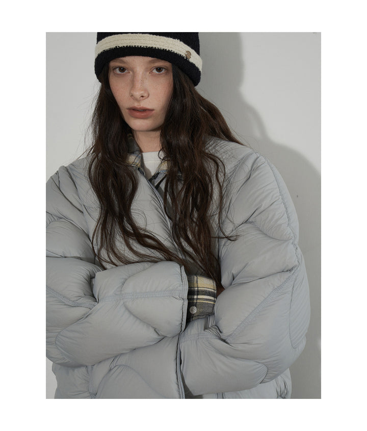 Wave Quilted Cotton Down Jacket LCDJ0305