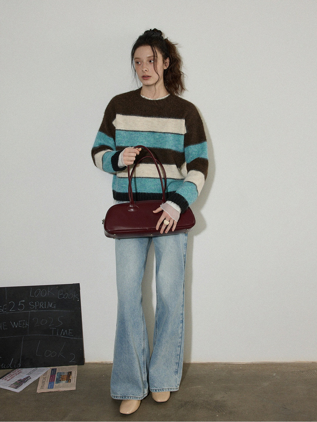 Harbor Stripe Wool-Blend Knit Sweater LCKS0311