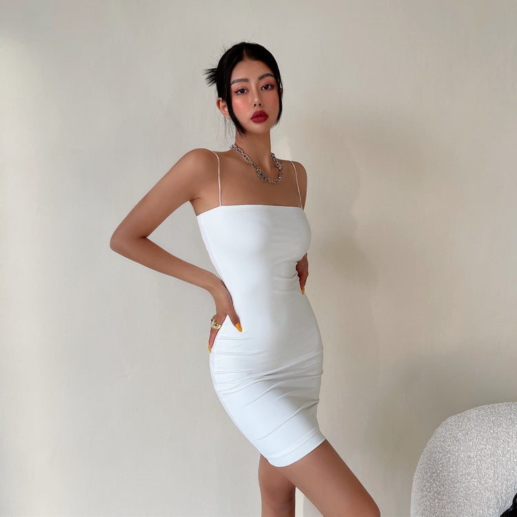 SleekGlow Spaghetti Strap Mini Dress LHMD0243