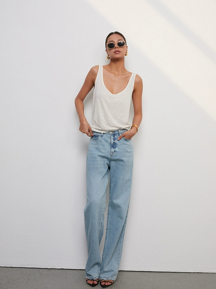 Everyday Scoop Linen Tank DGLT0201