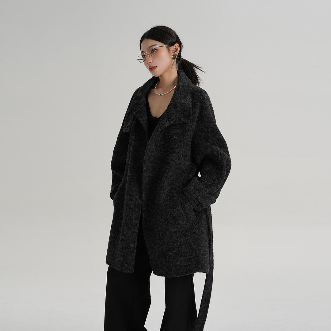 Softline Asymmetrical Wool Wrap Coat SRWC0319