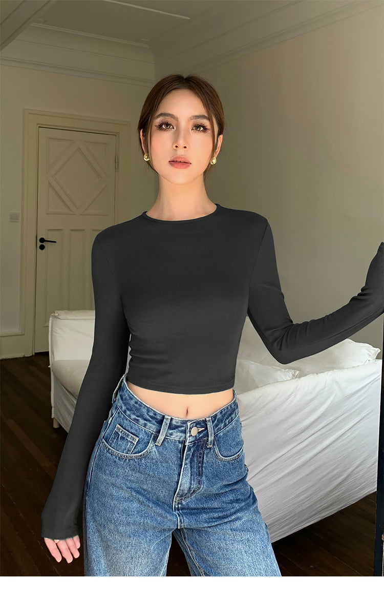 Sculpted Fit Cropped Long Sleeve NHLS0259
