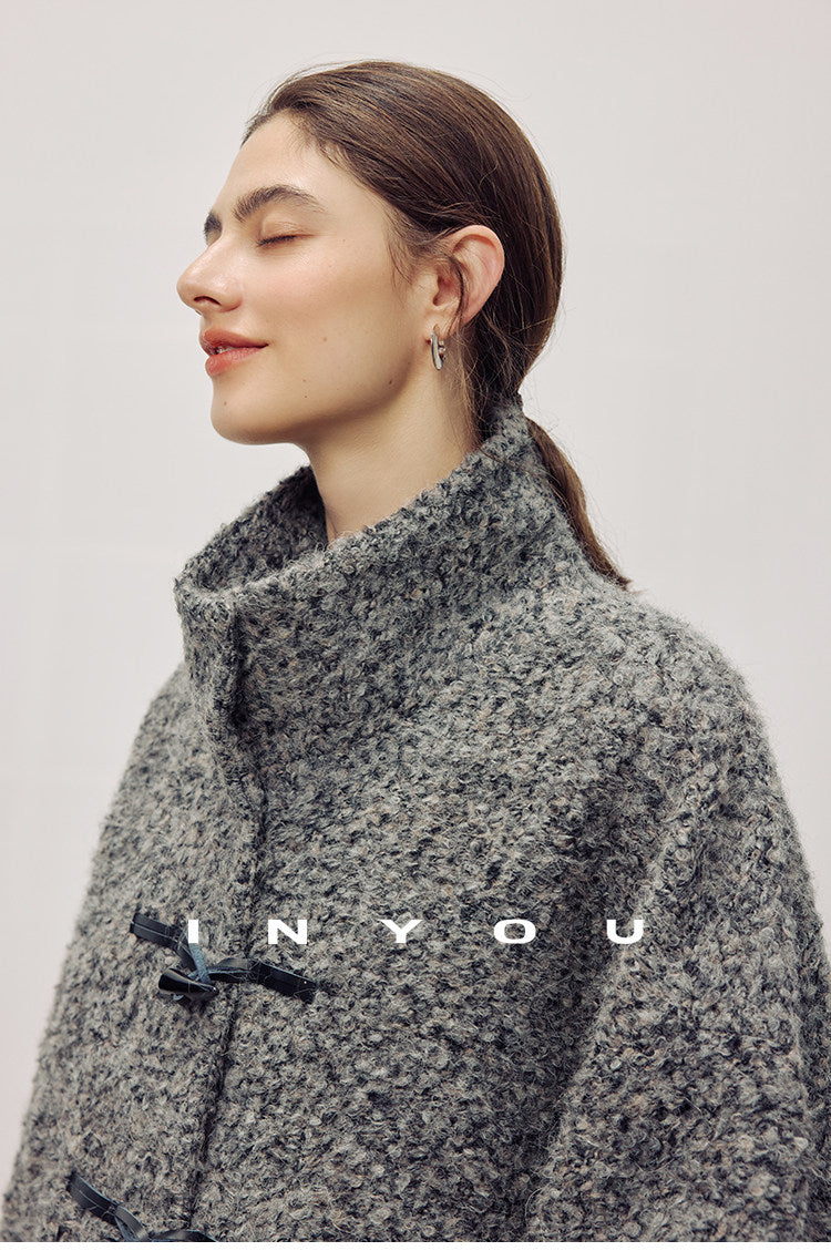 Stone Heather Wool Toggle Coat IYTC0321