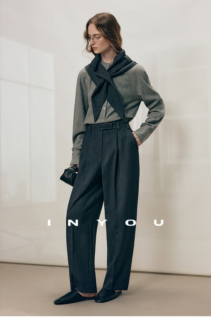 Tailored Ease Wool-Blend Slacks IYWS0320