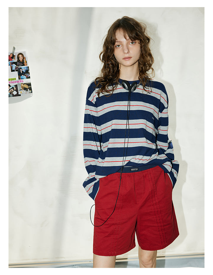 Retro Stripe Cotton Tee BMCT0266