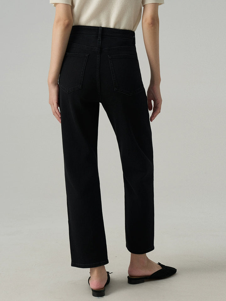 Classic Black Straight-Leg Jeans SSSJ0048