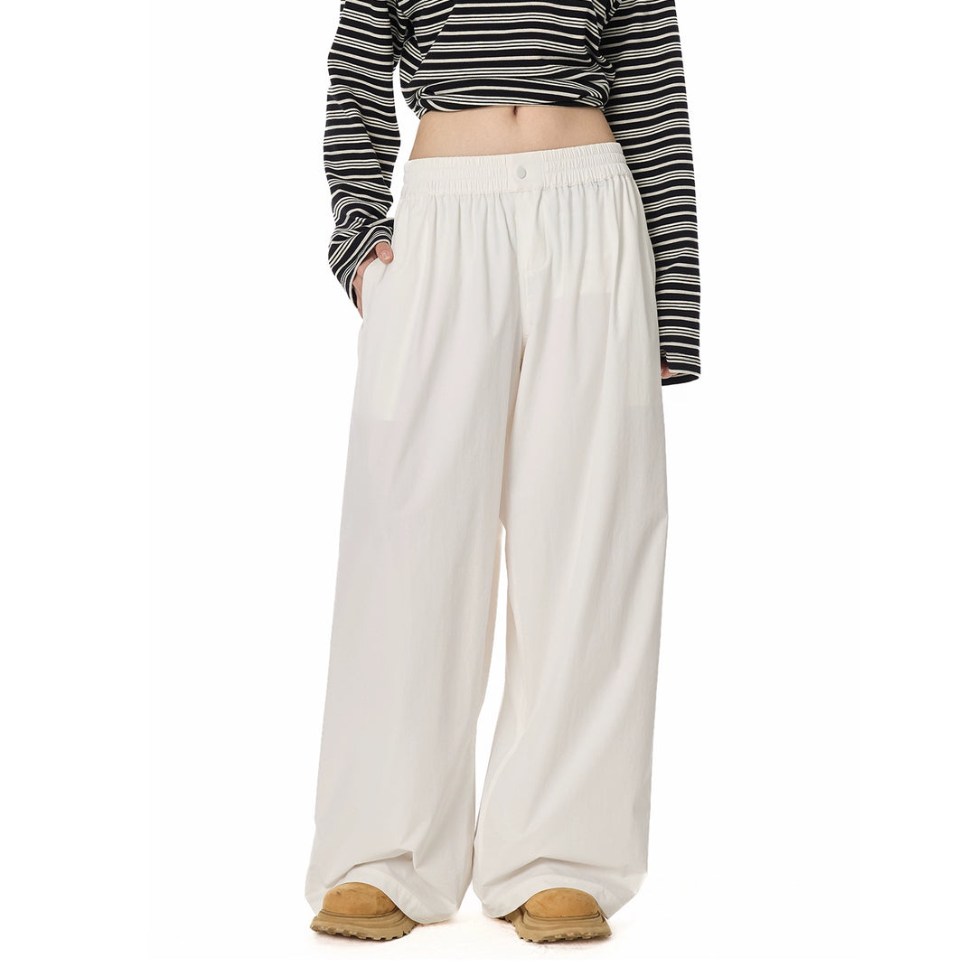 Street Relaxed Wide-Leg Banding Pants TSBP0276