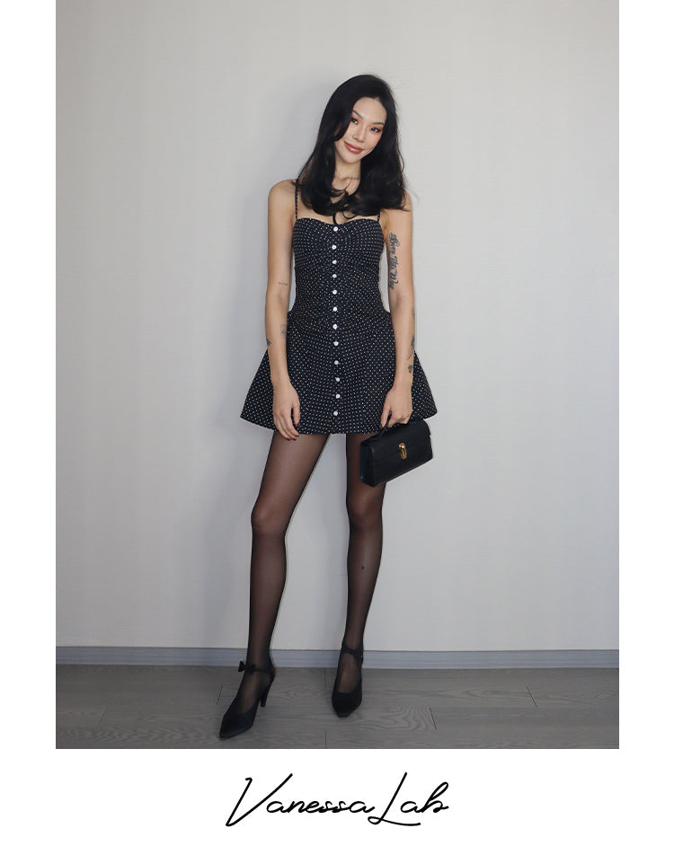Midnight Dots Corset Dress VLCD0241