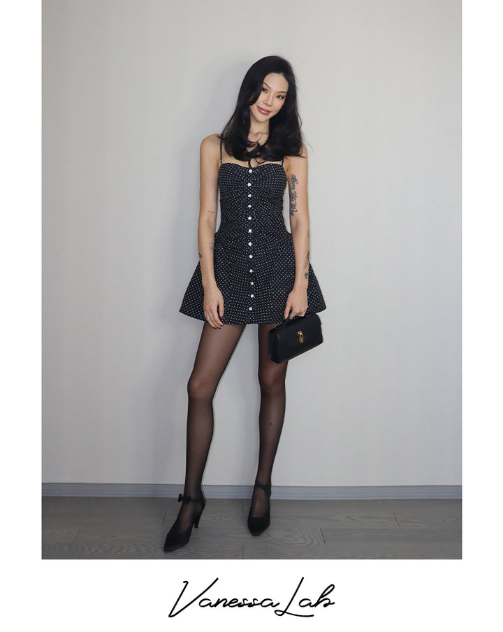 Midnight Dots Corset Dress VLCD0241