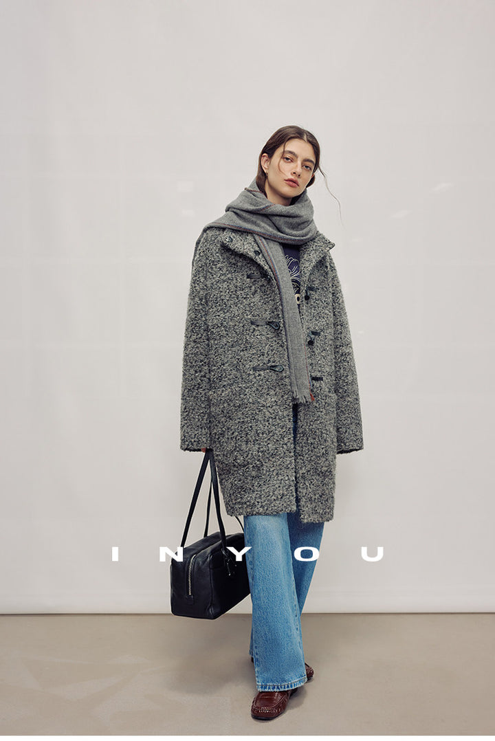 Stone Heather Wool Toggle Coat IYTC0321