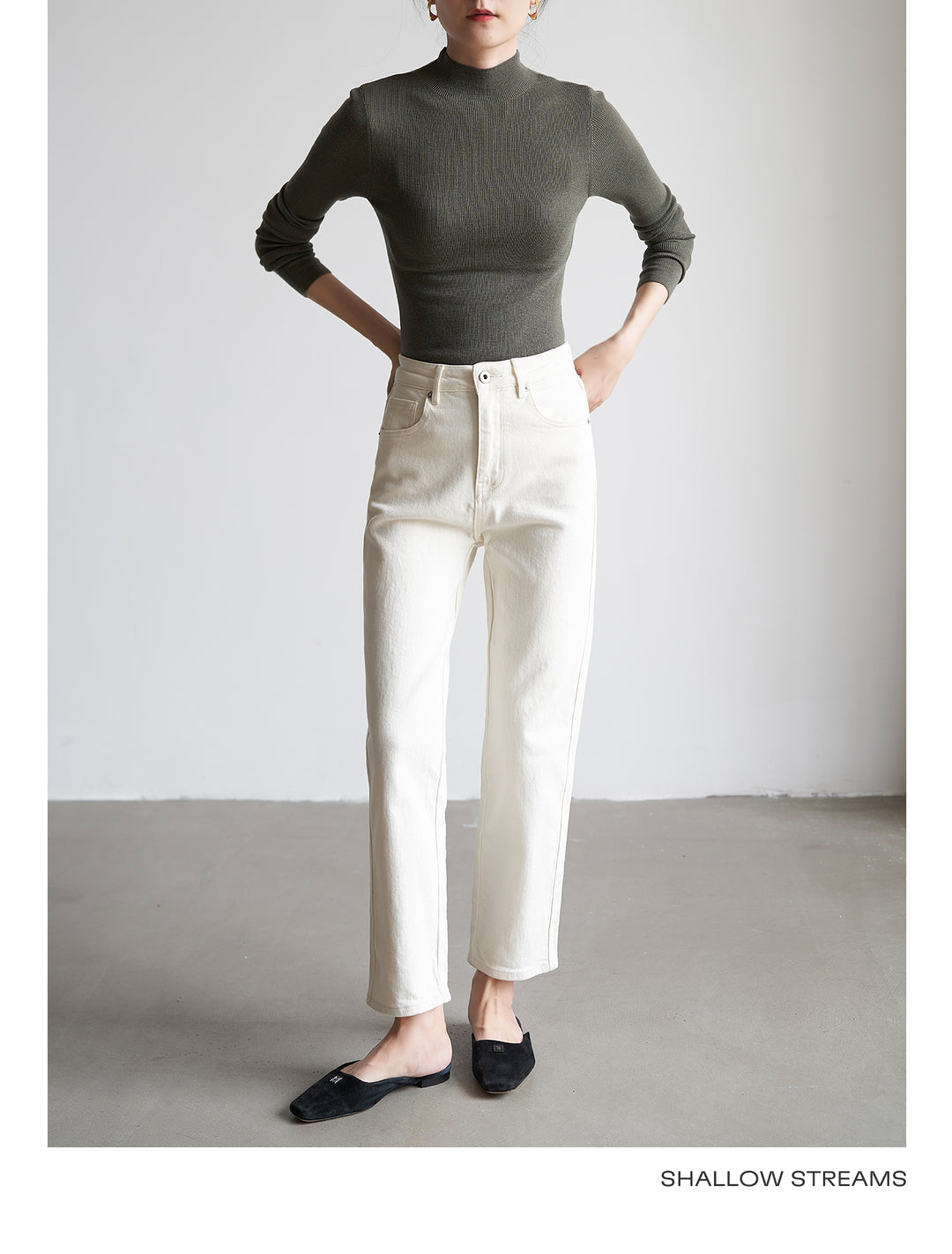 Soft Frame High-Rise Straight Jeans SSSJ0183