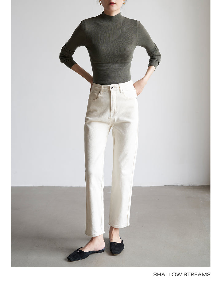 Soft Frame High-Rise Straight Jeans SSSJ0183