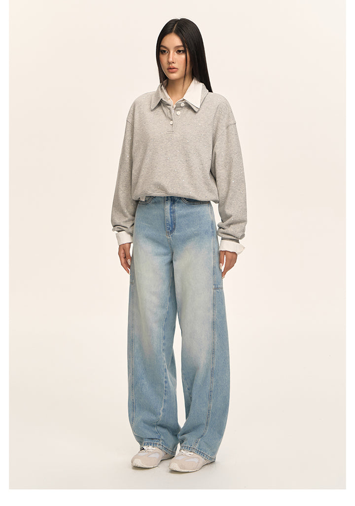 CloudEase Wide-Leg Denim Pants CVDP0158