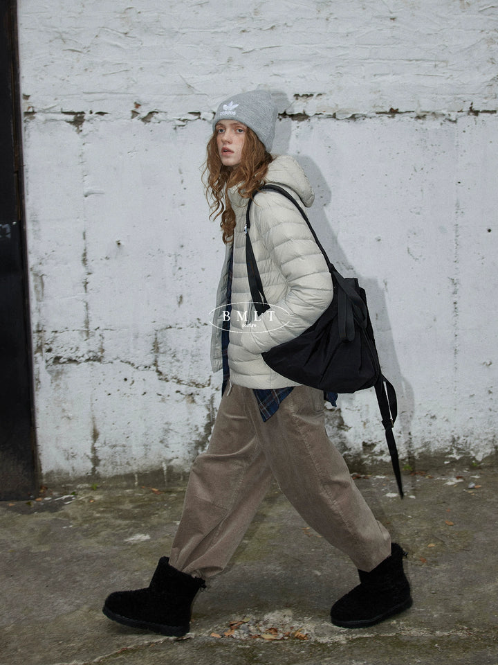 BMLT gray new national standard 90 white duck down winter light and light hooded rib down jacket cold protection and warm liner jacket