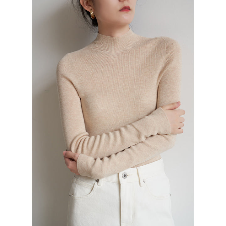 Silkline Merino Mock Neck Knit Top SSKT0316