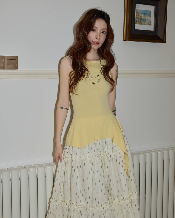 Butterline Asymmetric Knit Top KKKT0330