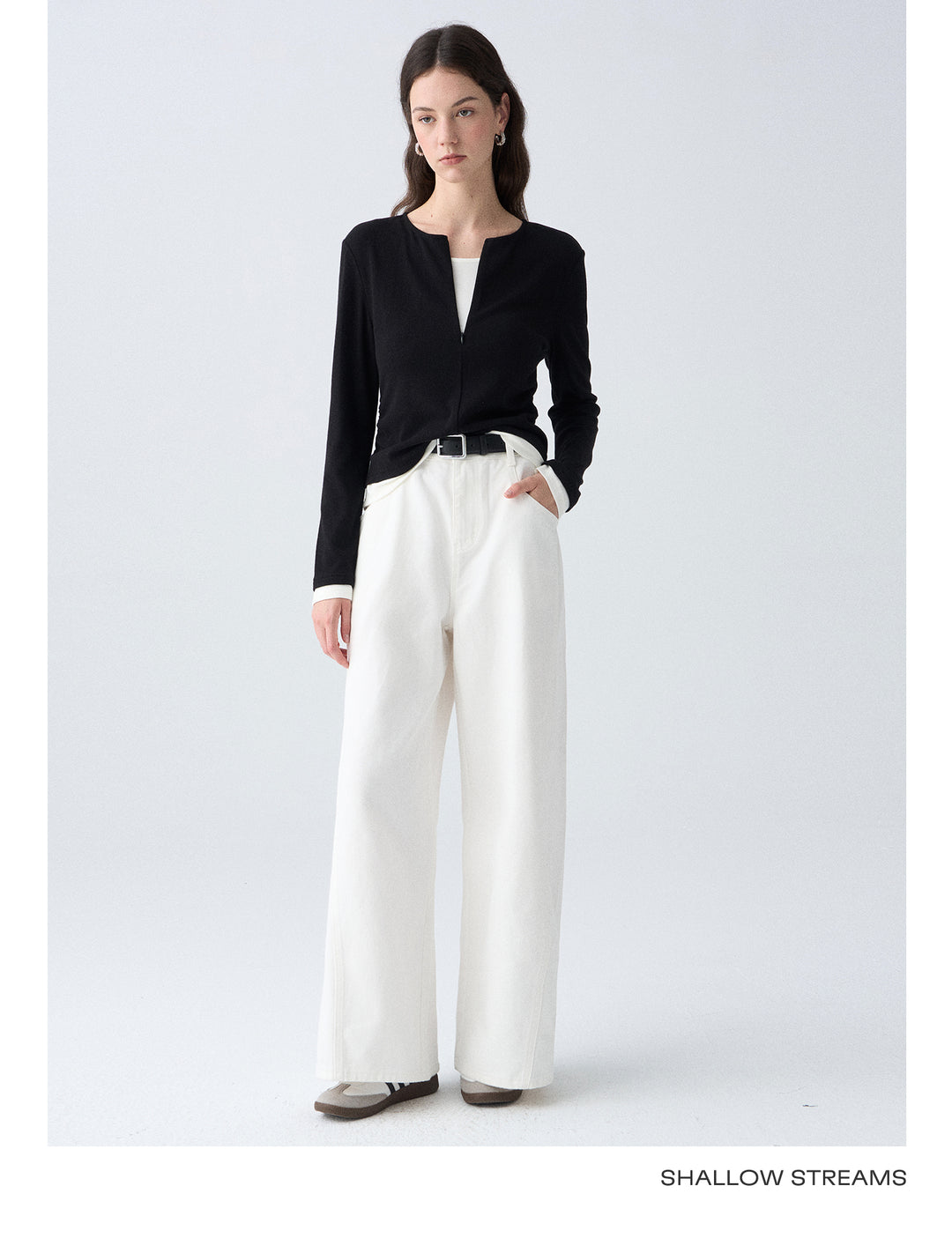 Contrast Layer Knit Cardigan SSKC0287