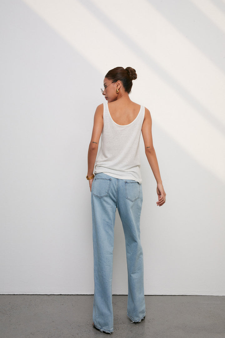 Everyday Scoop Linen Tank DGLT0201