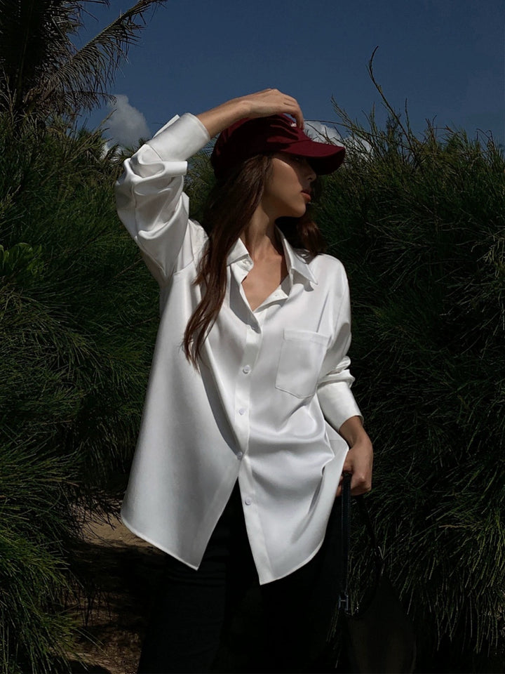 Satin Flow Overshirt NHOS0190