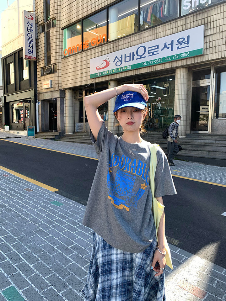 Vintage Asymmetry Check Skirt WSCS0336