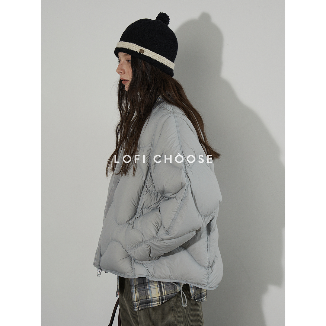 Wave Quilted Cotton Down Jacket LCDJ0305