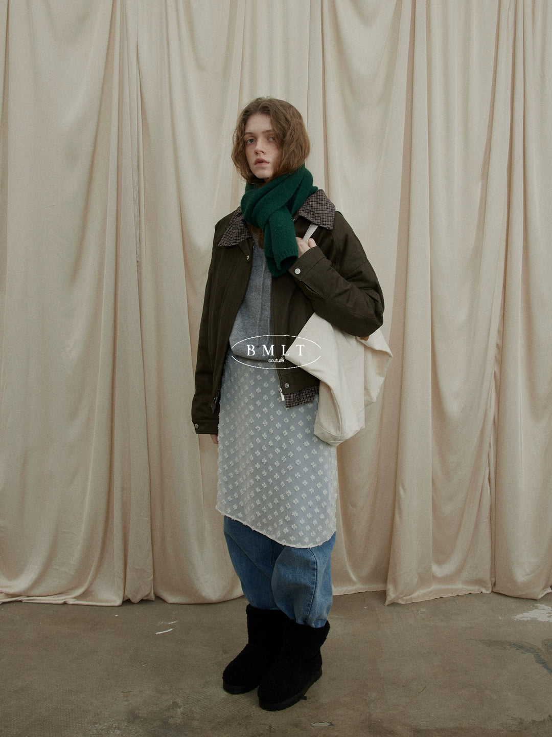 BMLT [Wandering Sunset] Barn Style 90 White Duck Down Women's Down Jacket Winter Warmth Thickened Lapel Short Jacket