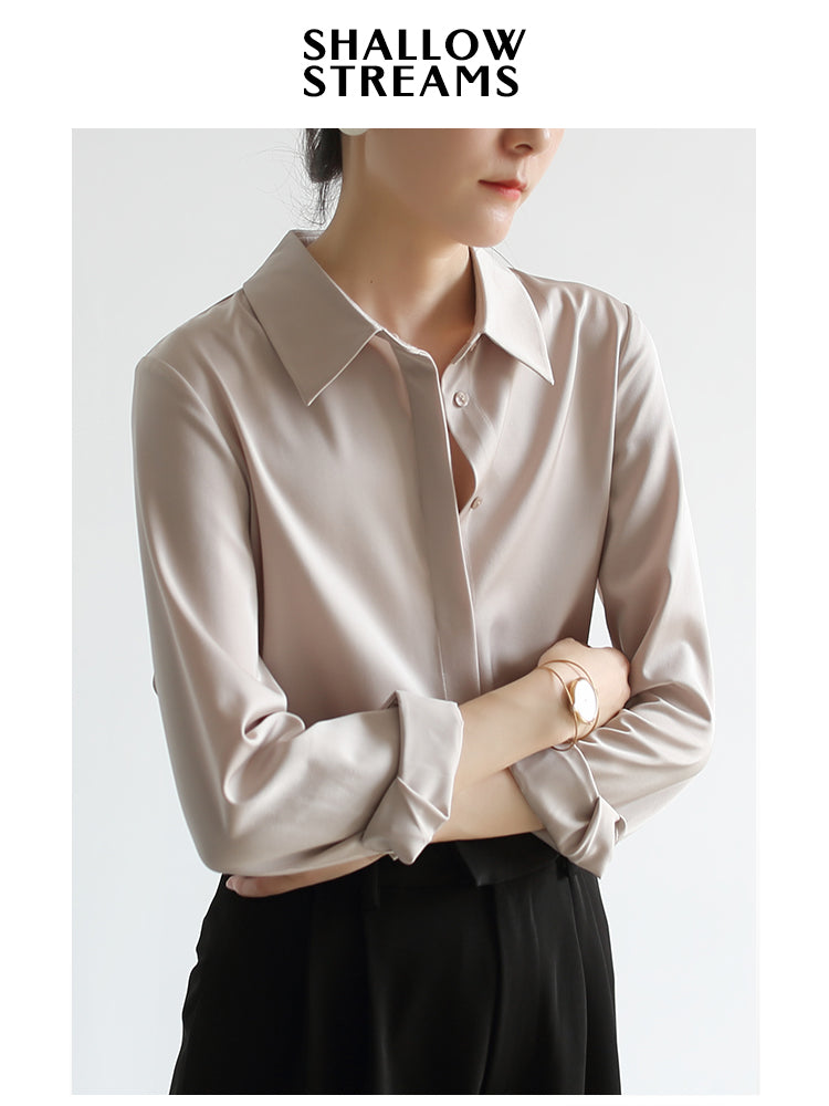 Luxe Drape Satin Blouse SSSB0184