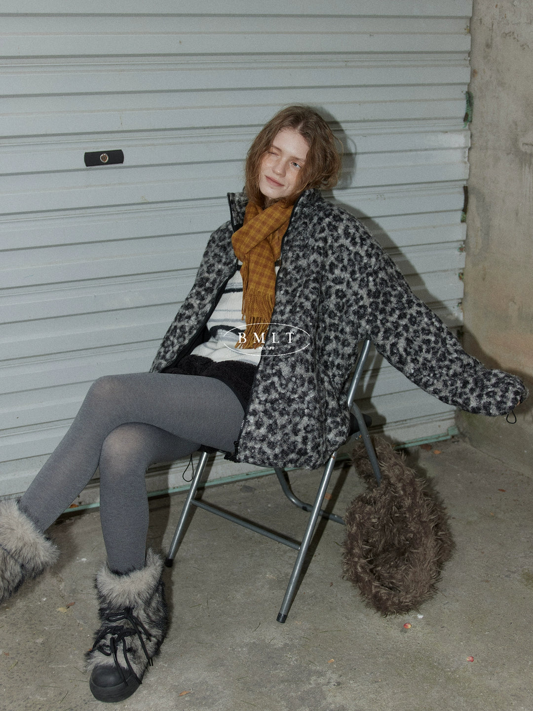 Leopard Pattern Woolen Jacket BMWJ0300