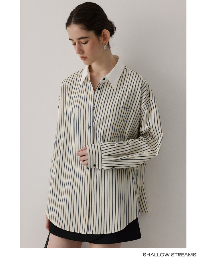 Coastal Line Oversized Shirt SSOS0186