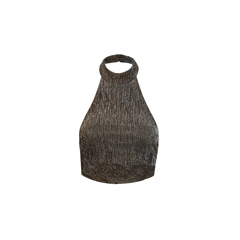 Golden Glimmer Halter Dress & Top SNTT0255