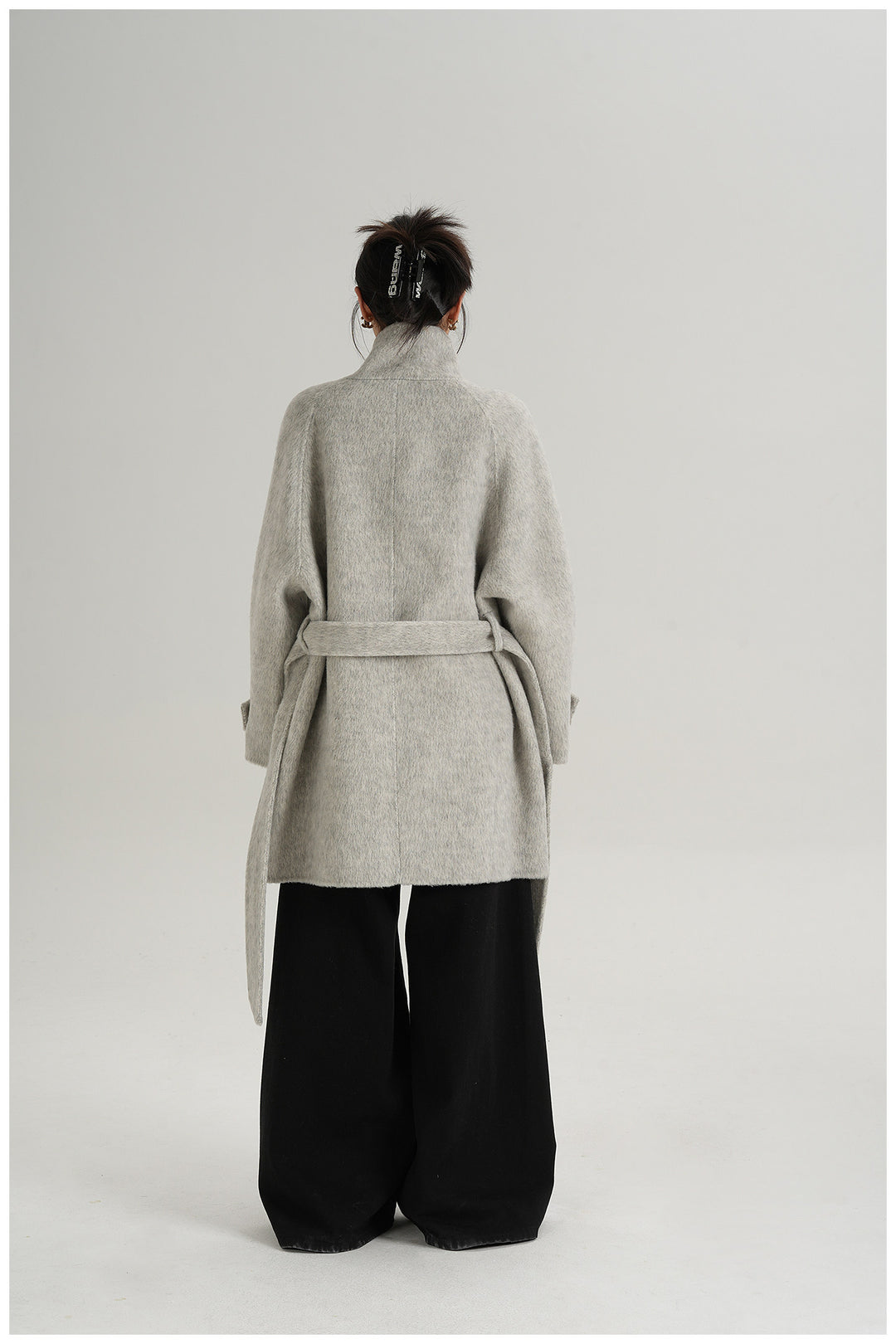 Softline Asymmetrical Wool Wrap Coat SRWC0319