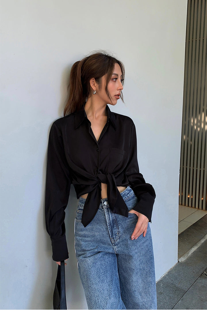 Satin Flow Overshirt NHOS0190