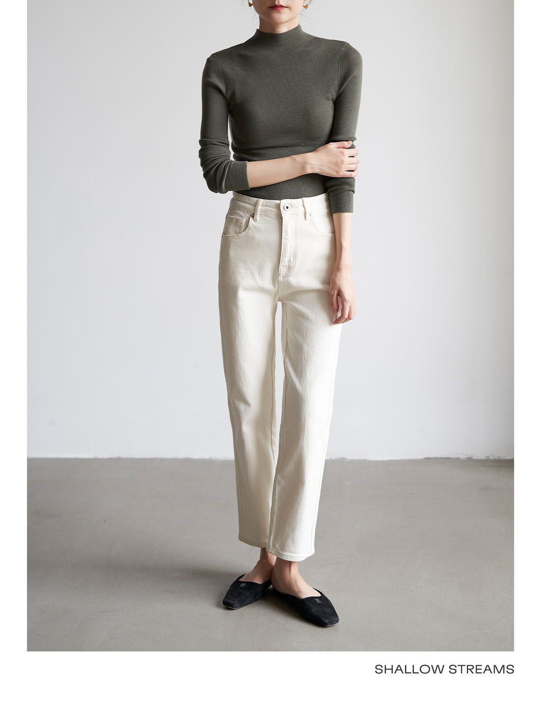 Soft Frame High-Rise Straight Jeans SSSJ0183