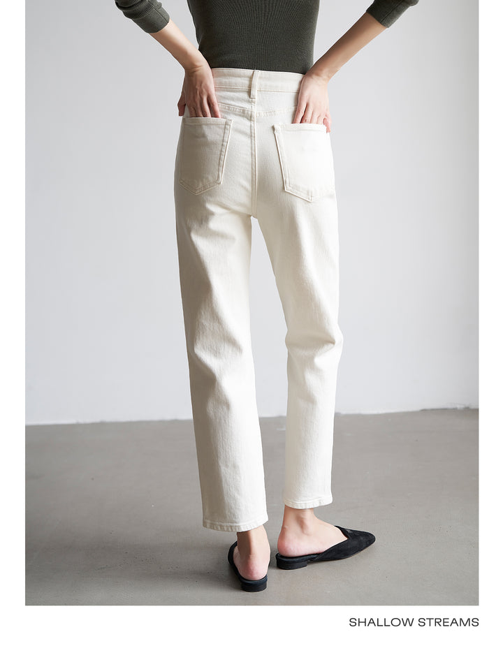 Soft Frame High-Rise Straight Jeans SSSJ0183
