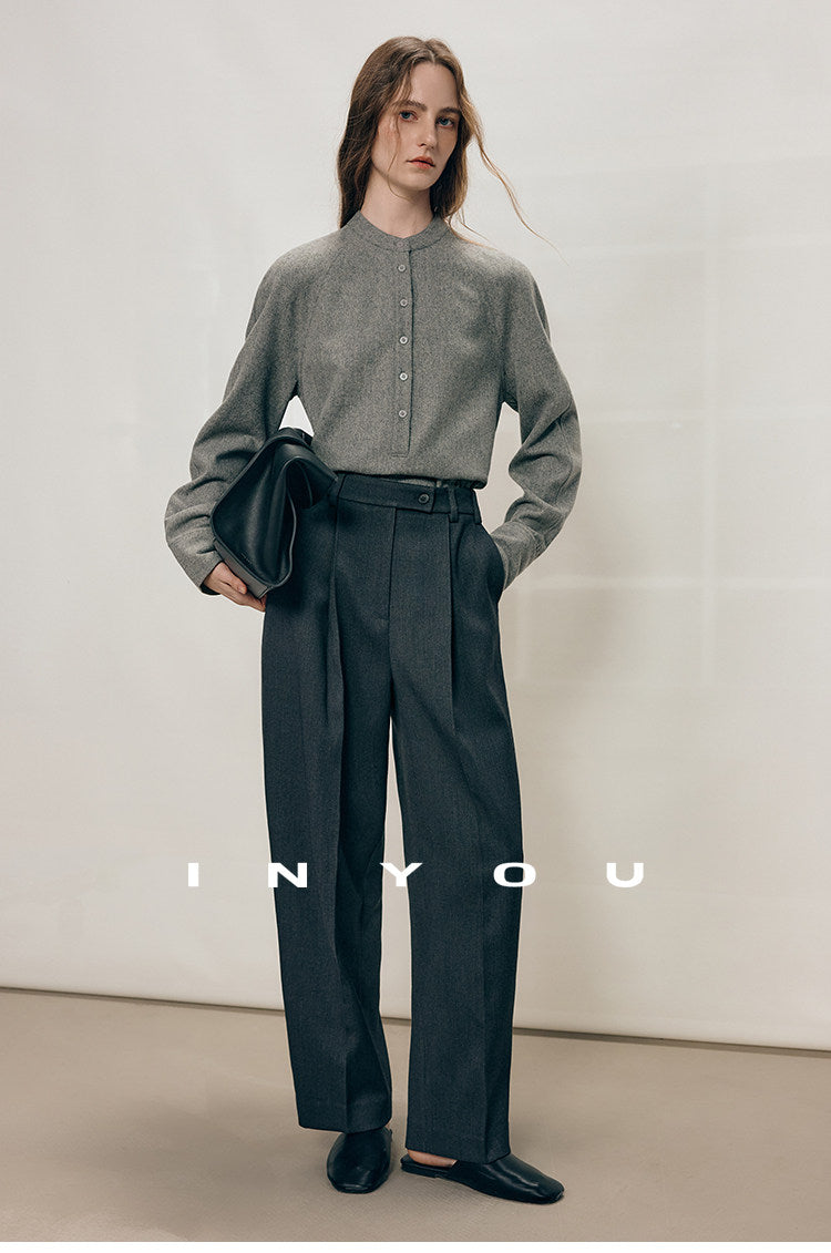 Tailored Ease Wool-Blend Slacks IYWS0320