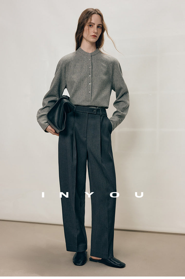 Tailored Ease Wool-Blend Slacks IYWS0320