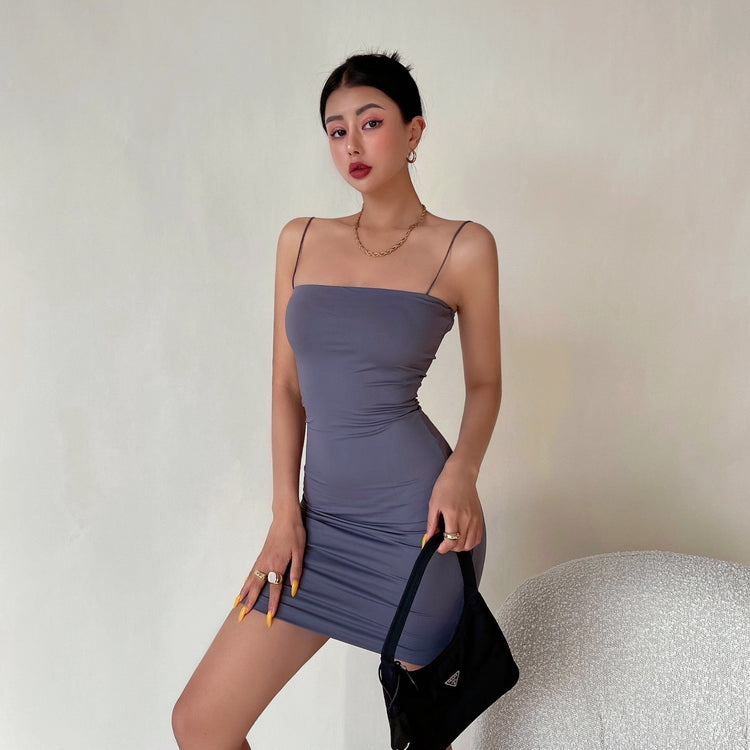 SleekGlow Spaghetti Strap Mini Dress LHMD0243