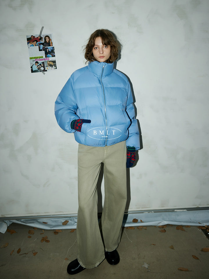 BMLT [Saint-Dropez] 90 white duck down winter down jacket thickened warm bread jacket stand-up collar zipper short jacket