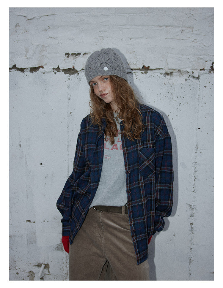 Vintage Check Oversized Shirt BMOS0304