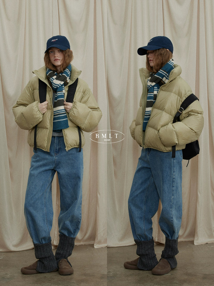BMLT Xili Memory] Winter 90 duck down Korean stand-up collar down jacket thickened warm bread jacket