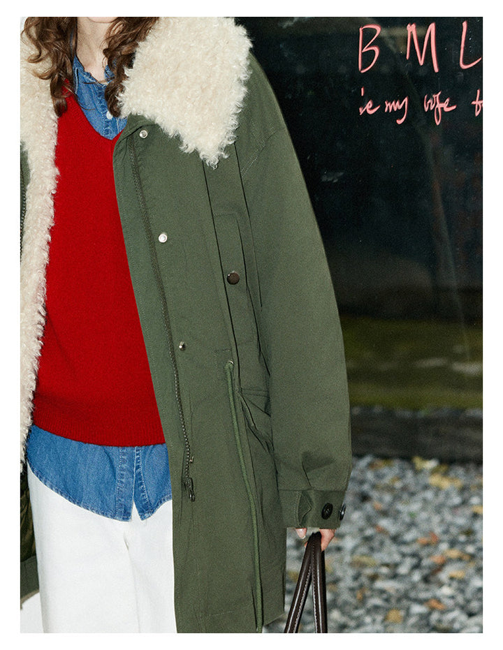 Vintage Shearling-Trim Utility Down Jacket BMDJ0299