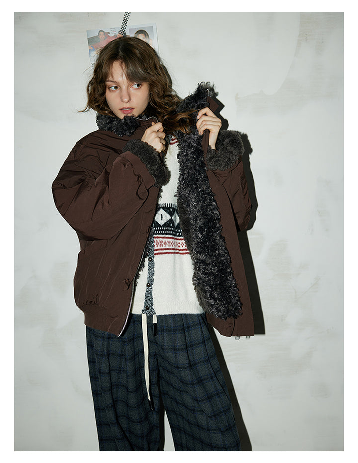 Cozy Fur-Lined Nylon Jacket BMNJ0294