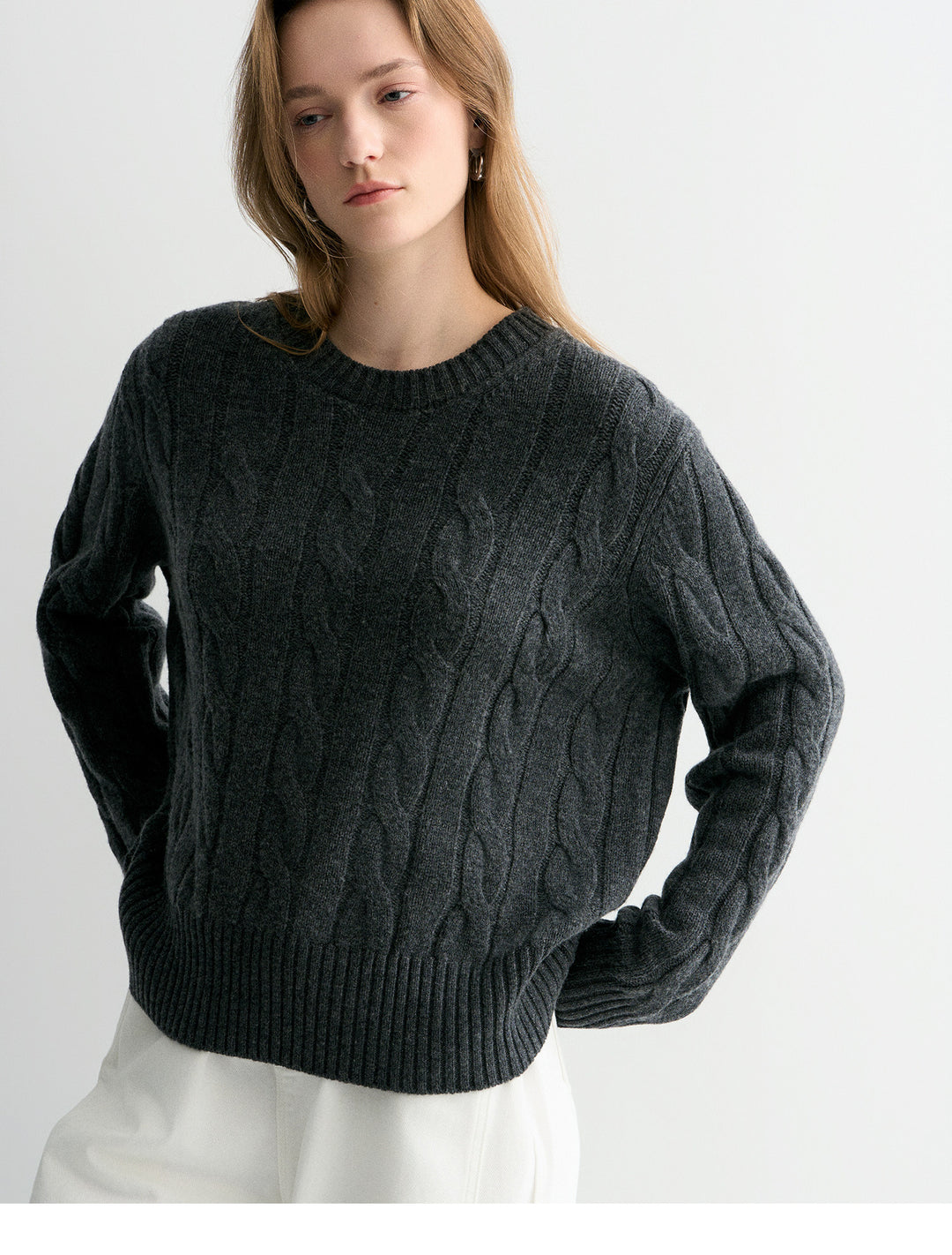 Luna Cable Wool Knit Sweater SSKS0315