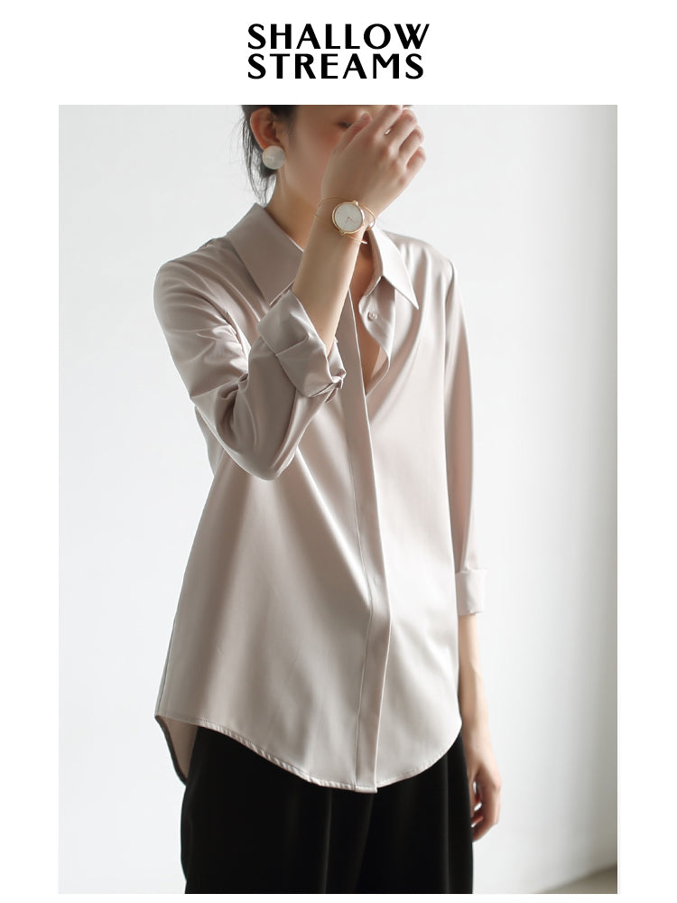 Luxe Drape Satin Blouse SSSB0184