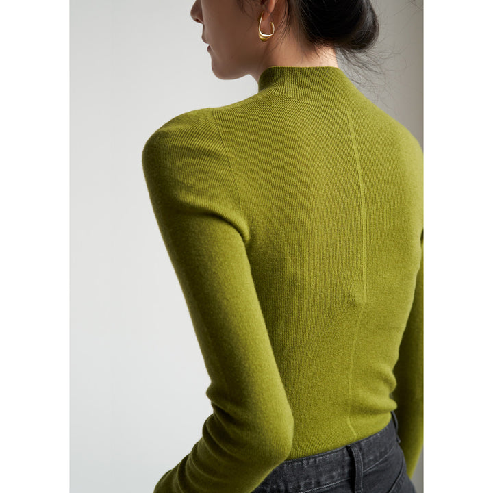 Silkline Merino Mock Neck Knit Top SSKT0316